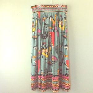 Abstract high-waisted skirt